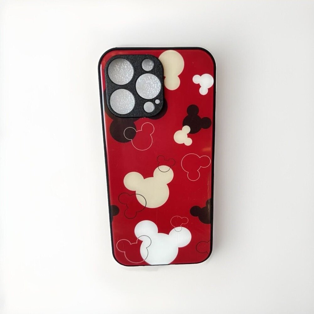 iPhone 14 Pro Max Phone Case Colorful Red Grey Black Cartoon Character Design